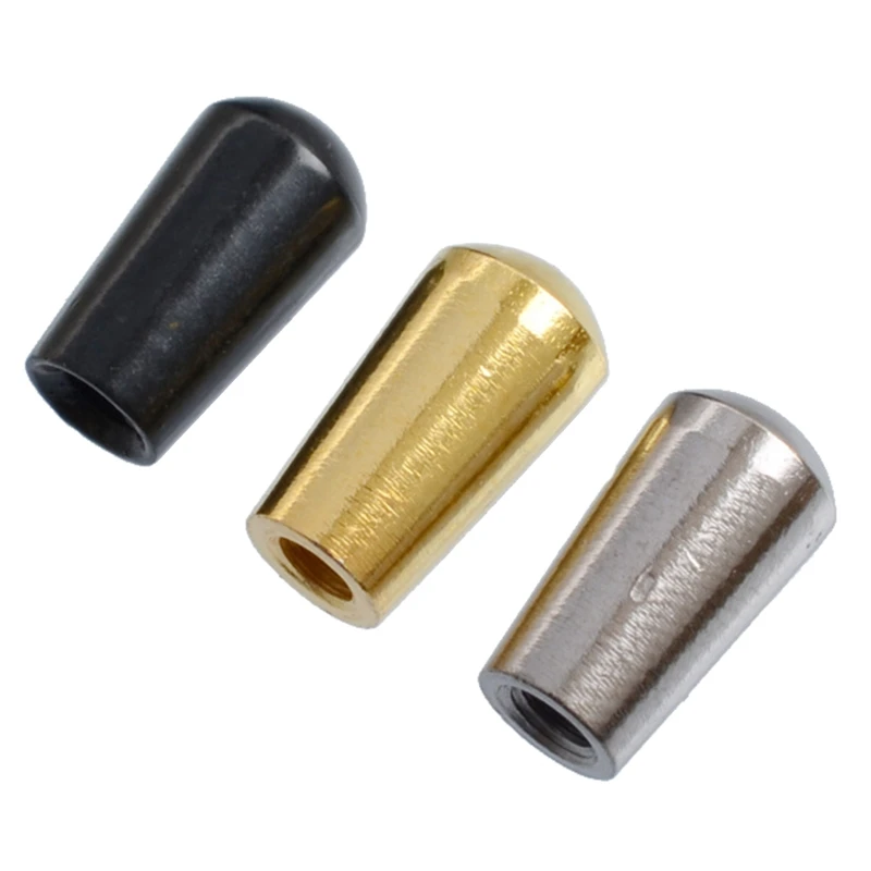 Metal Tip 3 Way Internal Thread 3.5mm Brass Electric Guitar Toggle Switches Knobs Tip Button