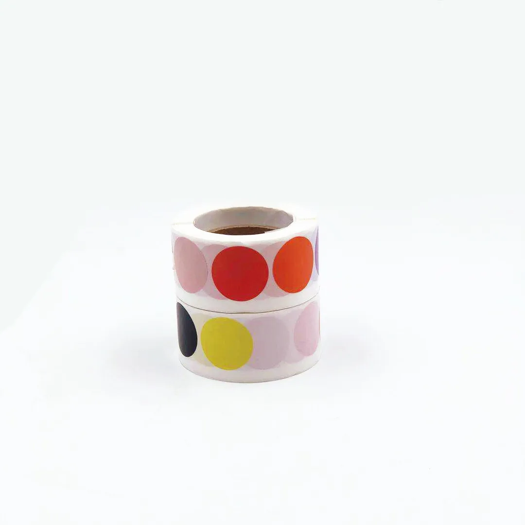 
Factory direct sale Circular stickers Self-adhesive circle Color mark sticker 