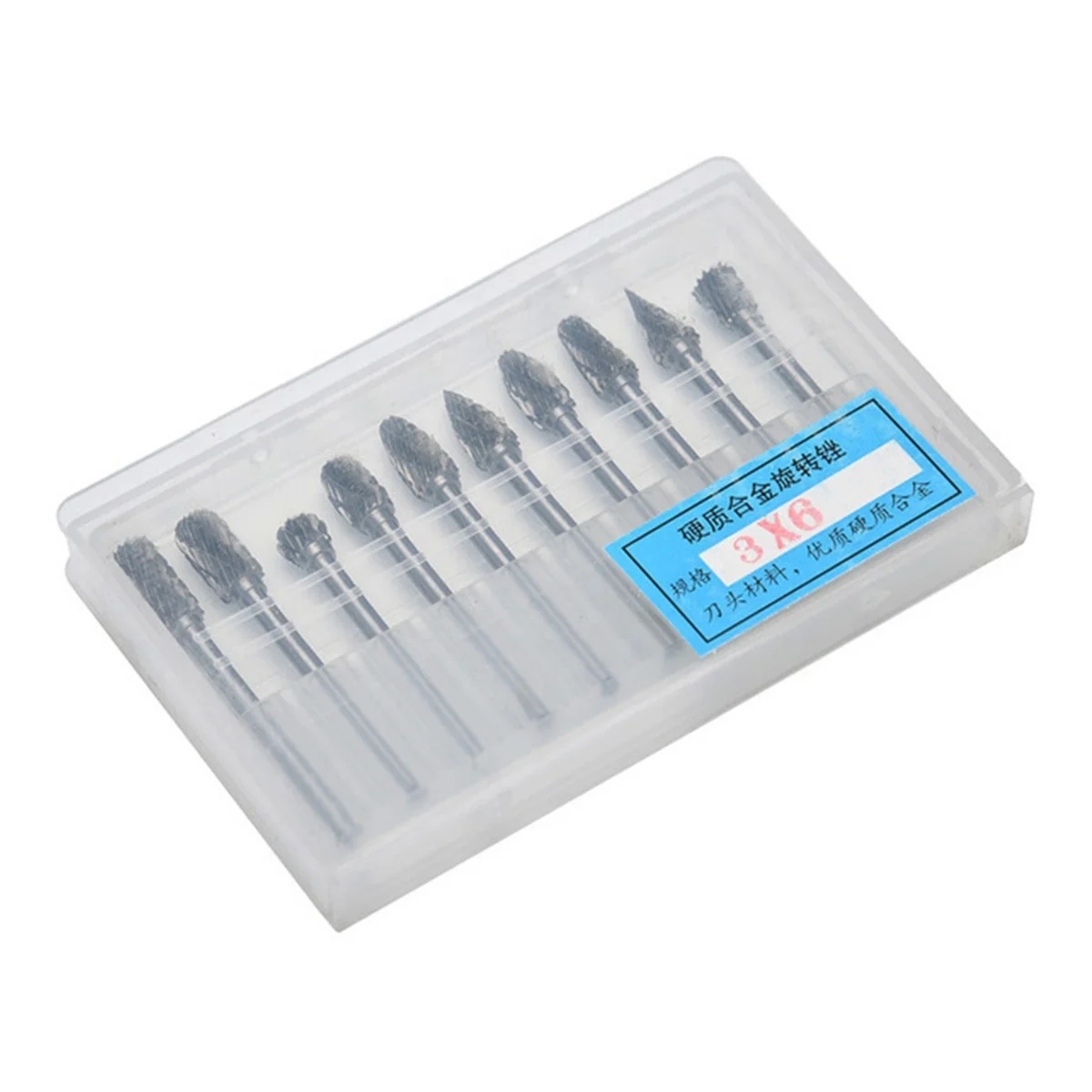 10pcs Carpenter Tungsten Steel Carbide Rotary File Set for Woodworking