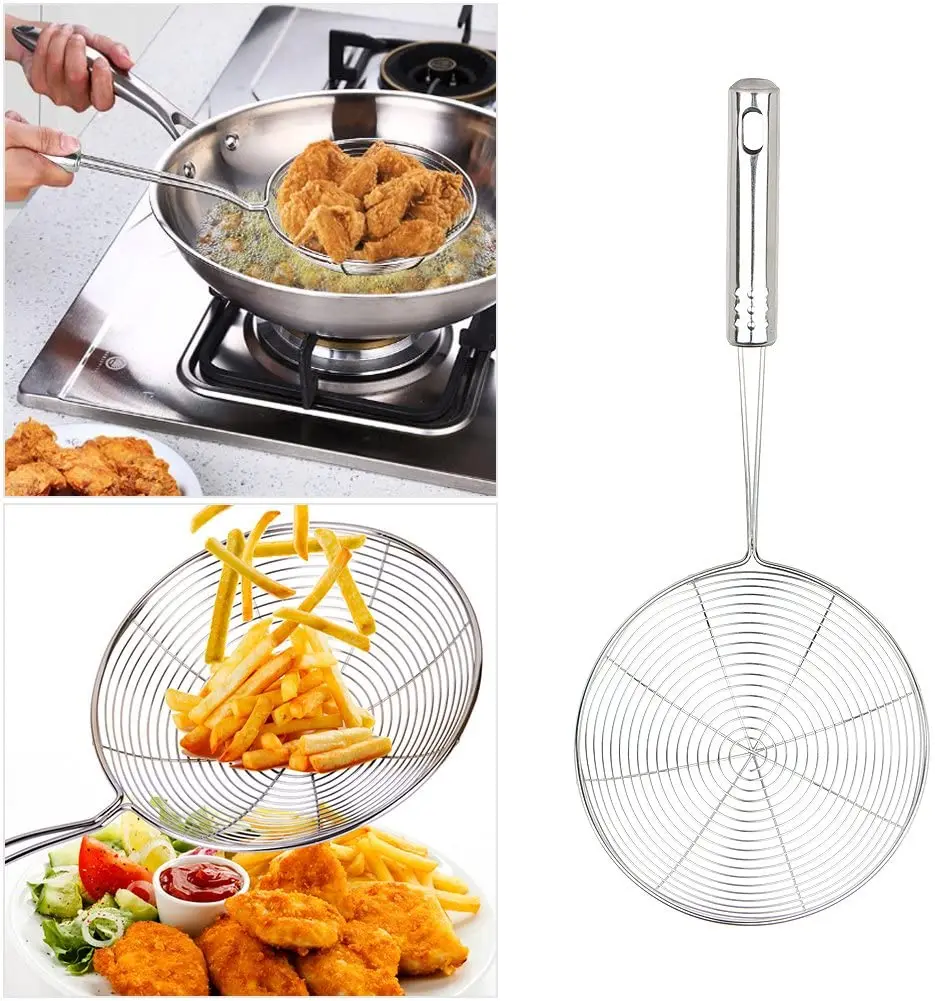 Kitchen Strainer Wire Mesh Filter Stainless Steel Wire Mesh Skimmer Kitchen Strainer Colander