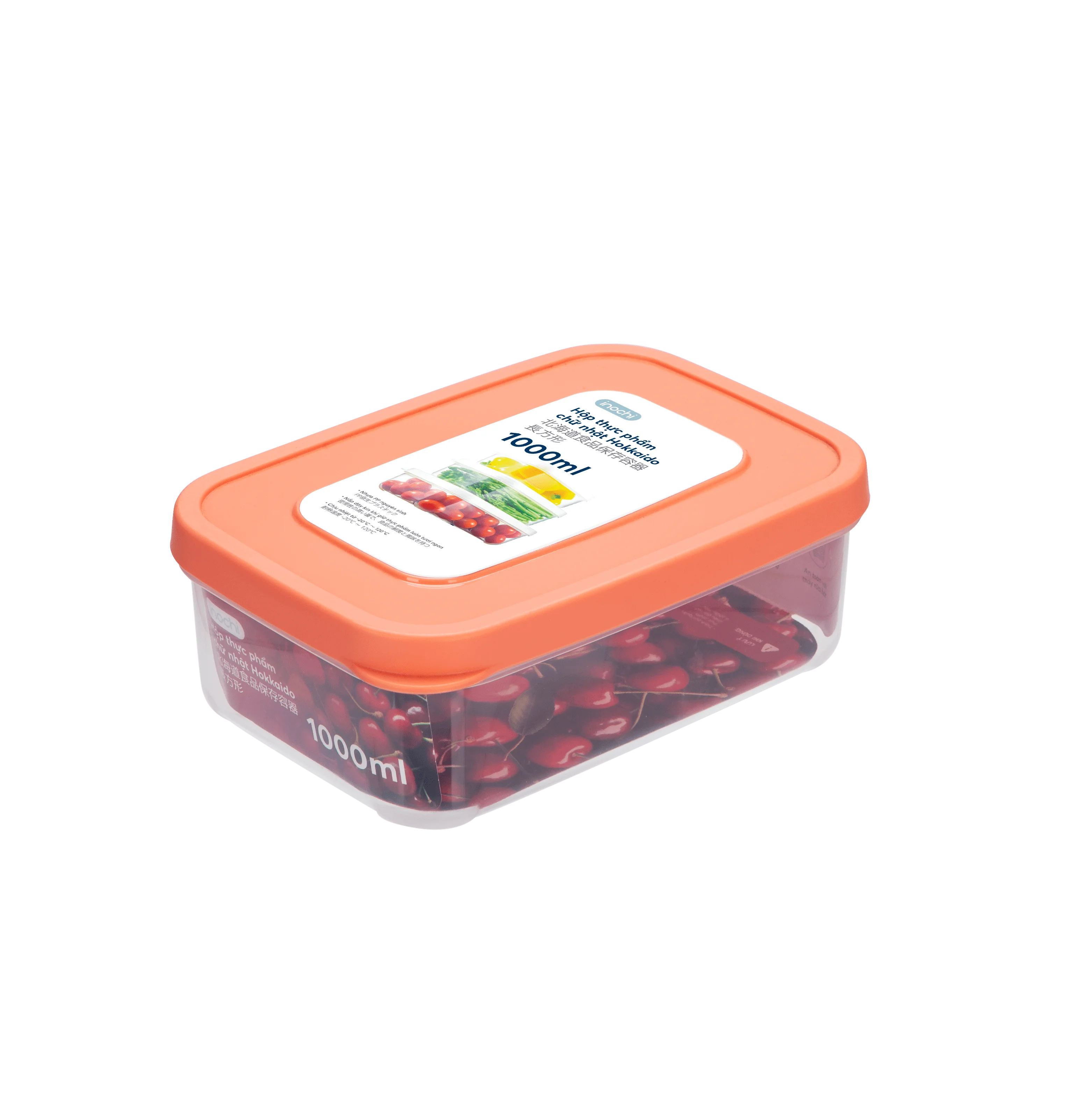 Hokkaido Rectangle Food Storage Container Box Modern Plastic Storage Kitchen Free 500ml 750ml 1000ml 2500ml Polypropylene