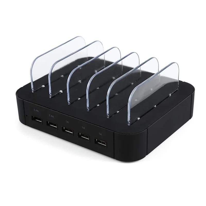 Ksentry 5-разъемное зарядное usb-устройство для Мульти USB зарядная станция настольная подставка Зарядное устройство Док-станция телефона деревянная