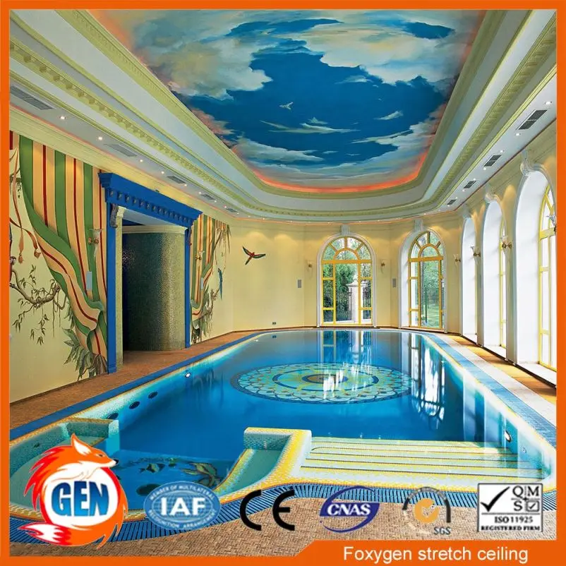 P.o.p Design False Ceiling PVC Stretch Ceiling Materials Cheap Factory Price