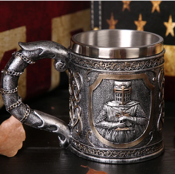 Старинные металлические кружки из нержавеющей стали средневековые бокалы Коктейльная