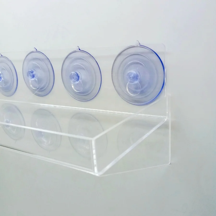 Custom Transparent Acrylic Wall Mounted Shelf Acrylic Wall Mounted Window Rack Shelf for Plant