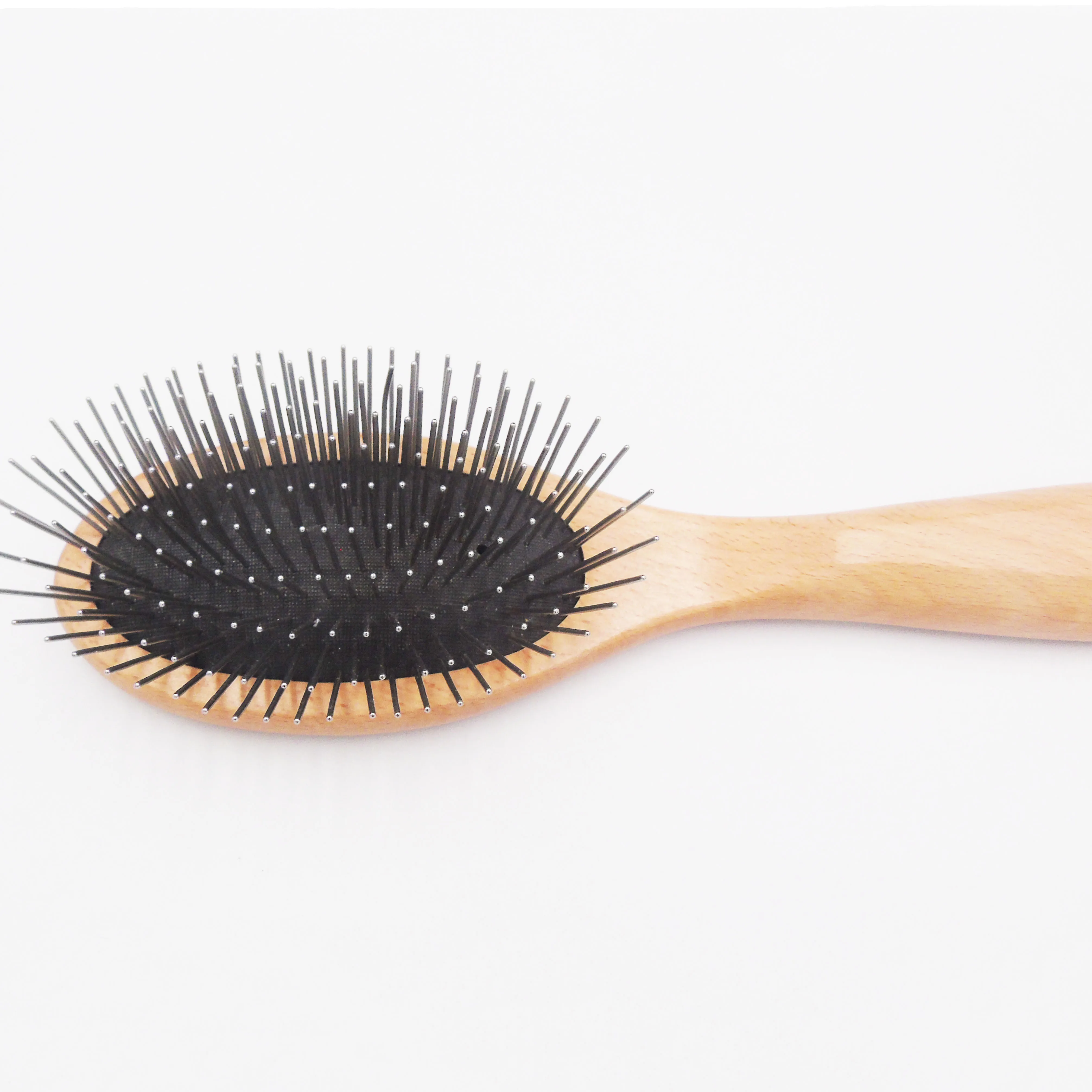 New style  beech handle cushion wooden hair brushes wholesale for travel