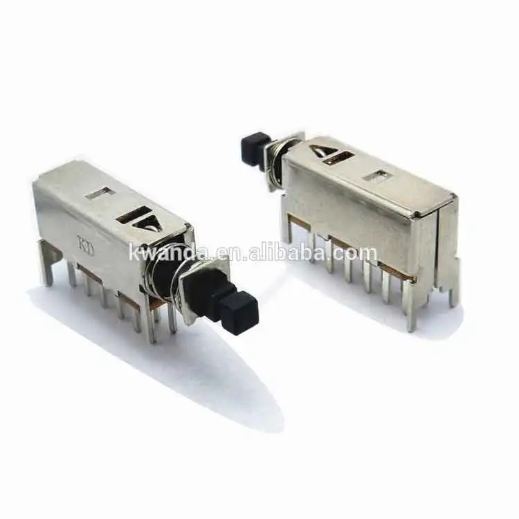 0.3a 50v 4 Pole 2 Position 4pdt Electrical Waterproof Small Metal Momentary Push Switches