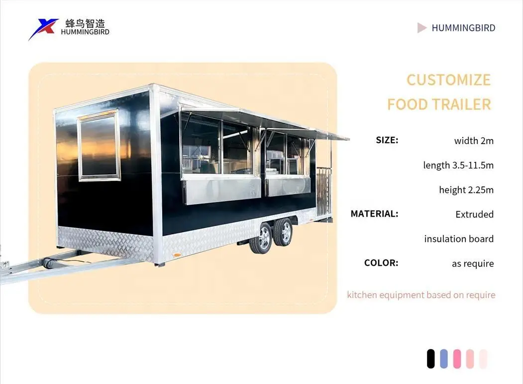 CE certificate concession coffee food trailer hot dog food carts with full kitchen mobile ice cream food truck trailer for usa