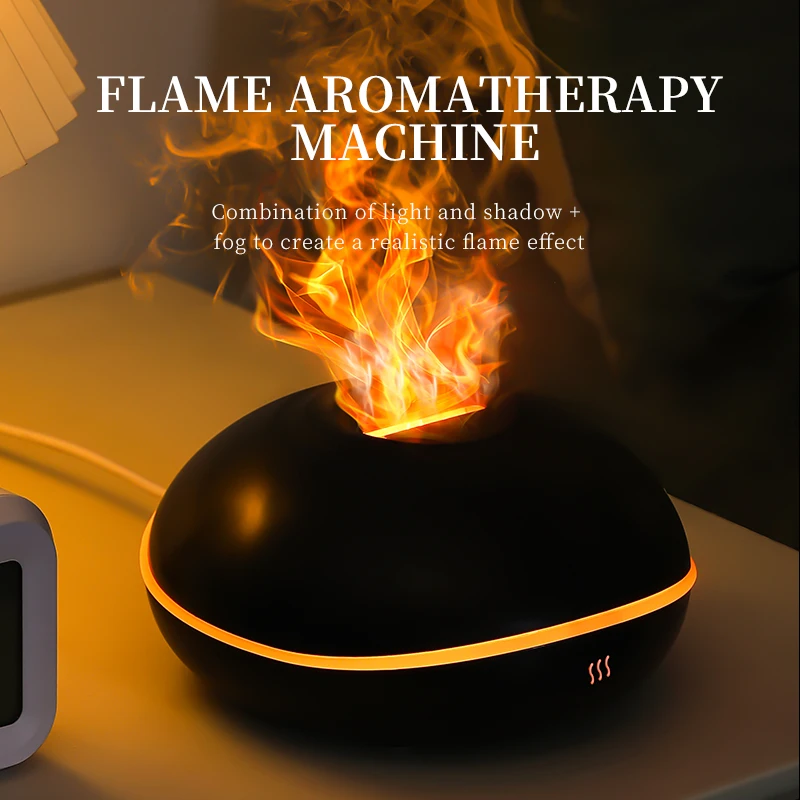 Smart Home Appliances Simulated Flame Humidifier Gradient Atmosphere Light Car Diffuser Delicate Atomization Air Purifier