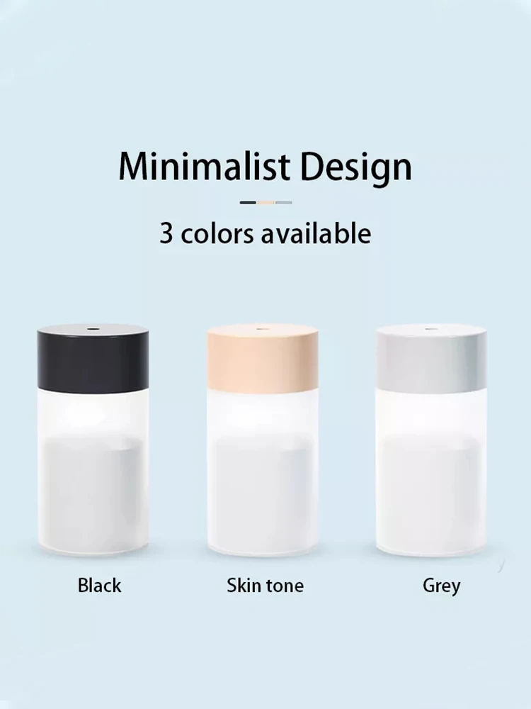 260ML USB Ultrasonic Air Humidifier LED Lamp Mini Essential Oil Diffuser Car Purifier Aroma Anion Mist Maker With Romantic Light