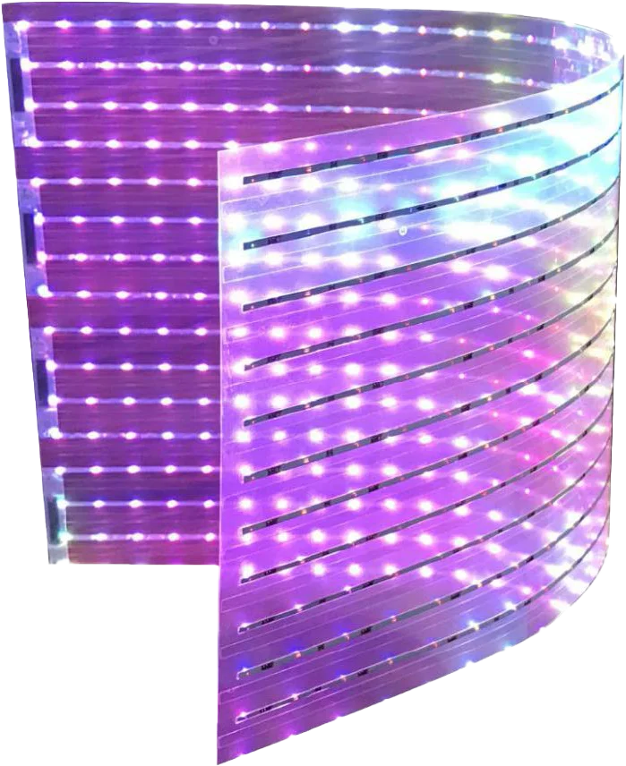 P3.91-7.81 Outdoor curtain glass led display Indoor Mesh transparent led film screen