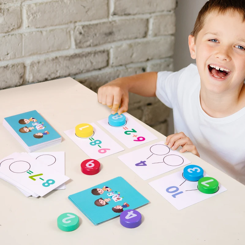 Wooden Child Number Board for Mathematical Operations Early Educational Logical Thinking Training Aids Math Toys