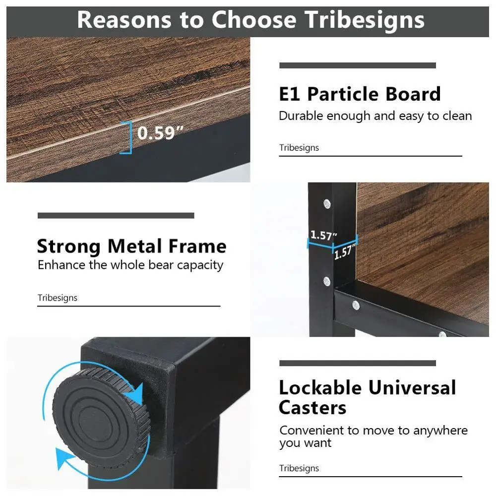 Modern Wood Computer Desks Study Reading PC Table with Bookcase Storage Shelf for Bedroom