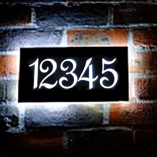 Металлический 3D светодио дный светильник с номерами для дома наружный водонепроницаемый домашний гостиничный дверной из нержавеющей стали