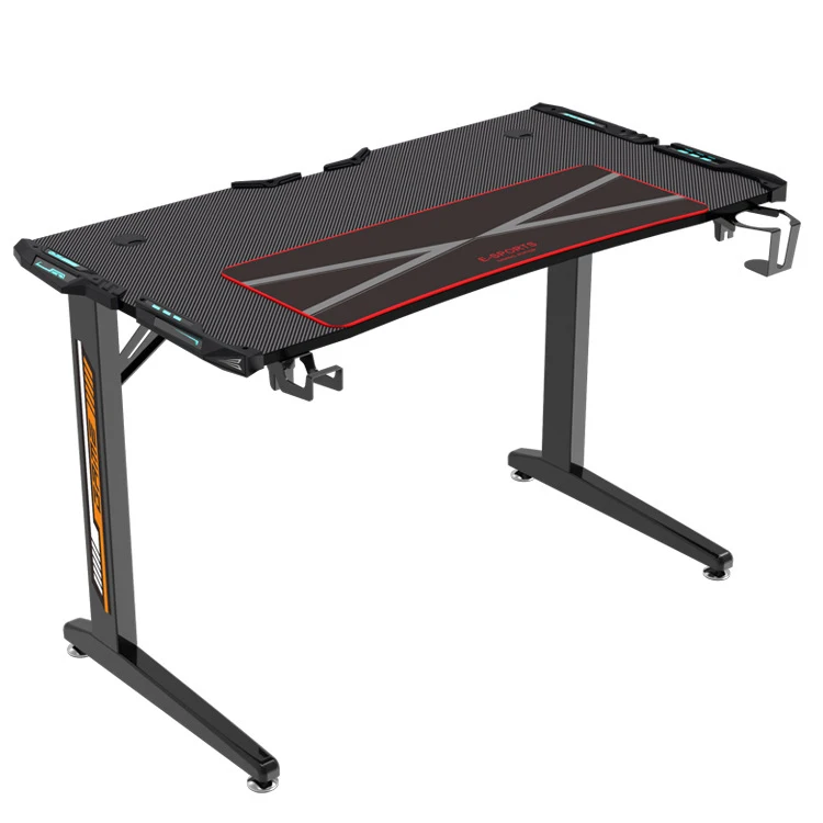 Travelcool Fashion Cool RGB Gaming Table Competitive Hotel Gaming Table Carbon Fiber Texture Anchor Computer Table