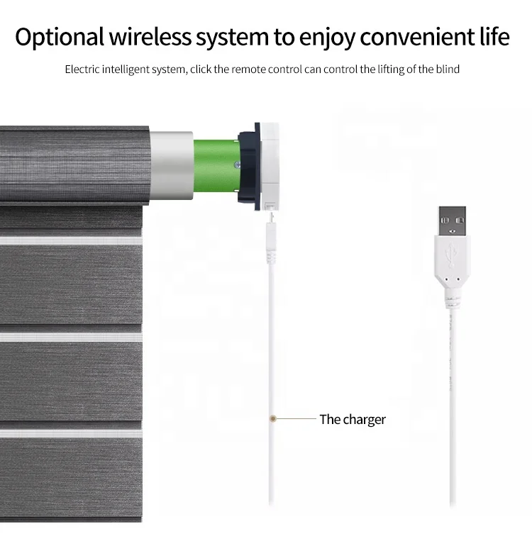 App Window Motor Voice Automatic Electrical Rolling Motorised Roller Roll Up Blinds Black With Remote Control Electric