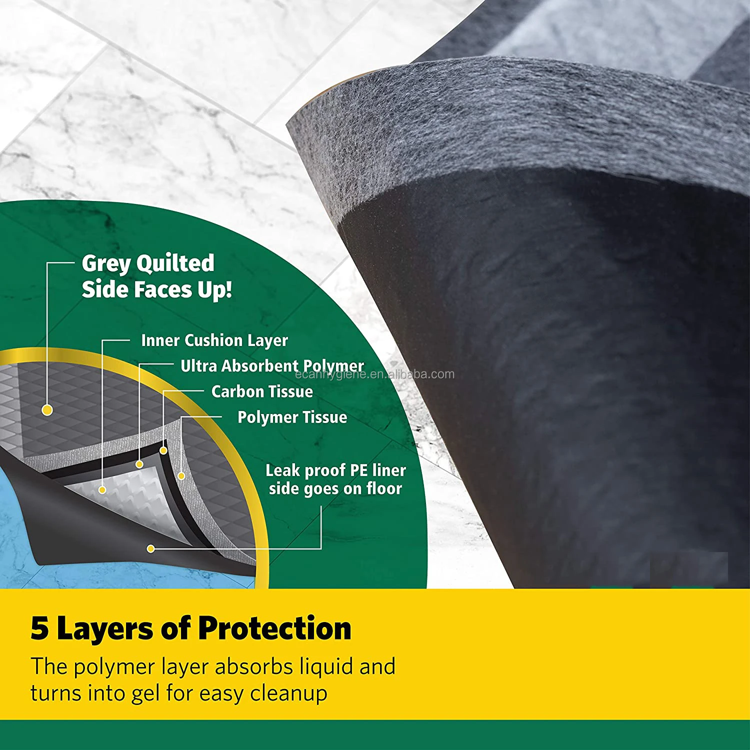 Cheap price disposable puppy pad activated carbon dog training pads with adhesive