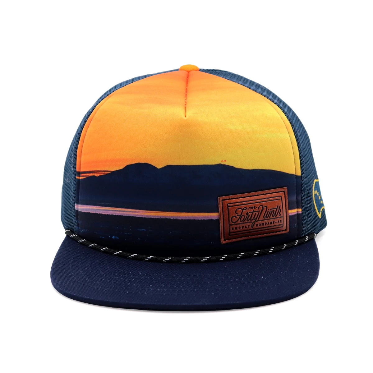 High Quality OEM Custom Sublimation Pattern Leather Patch Embroidery Your Own Logo Rope Foam Mesh Trucker Snapback Cap Hats