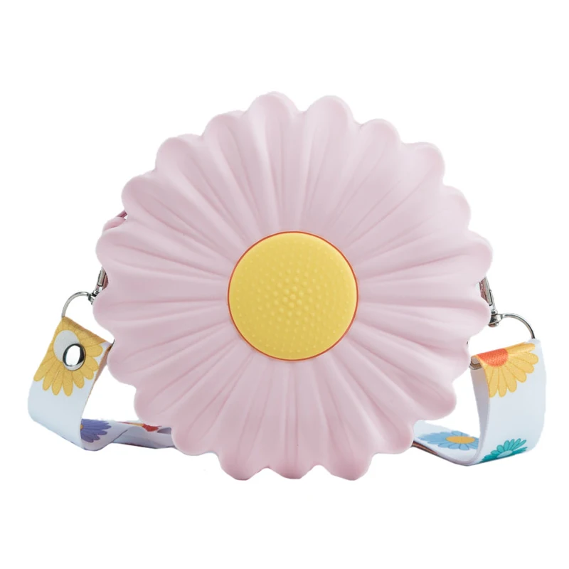 Маленькие круглые женские сумки через плечо с цветочным узором на молнии, силиконовые сумки для женщин, детские сумки в новом стиле