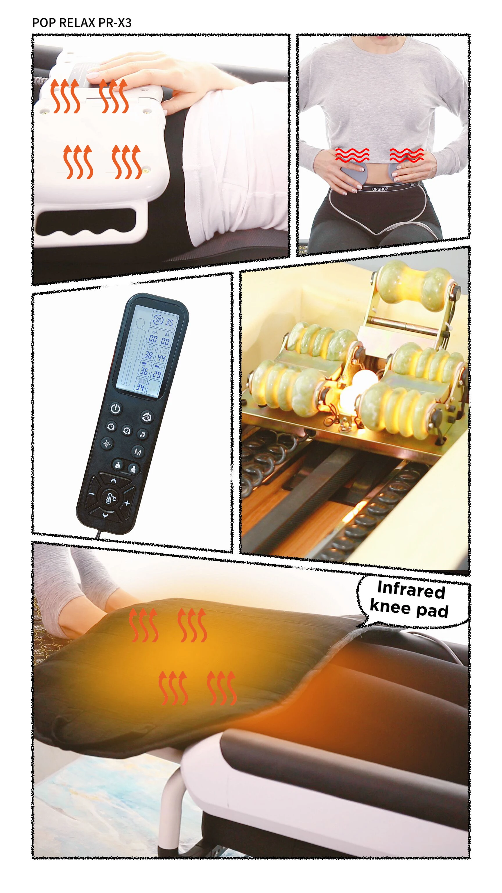 Korean Factory Price Electric Home Use Portable Best Cerajem Master V3 V4 Thermal Jade Roller Infrared Therapy Massage Bed