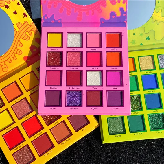 Customize Orange soda cosmetics eye shadow palette glitter professional eye shadow set