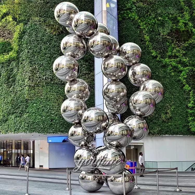 Современный открытый садовый Декор Большой размер из нержавеющей стали скульптурный шар на заказ печатная металлическая Ремесленная модель резная заводская цена