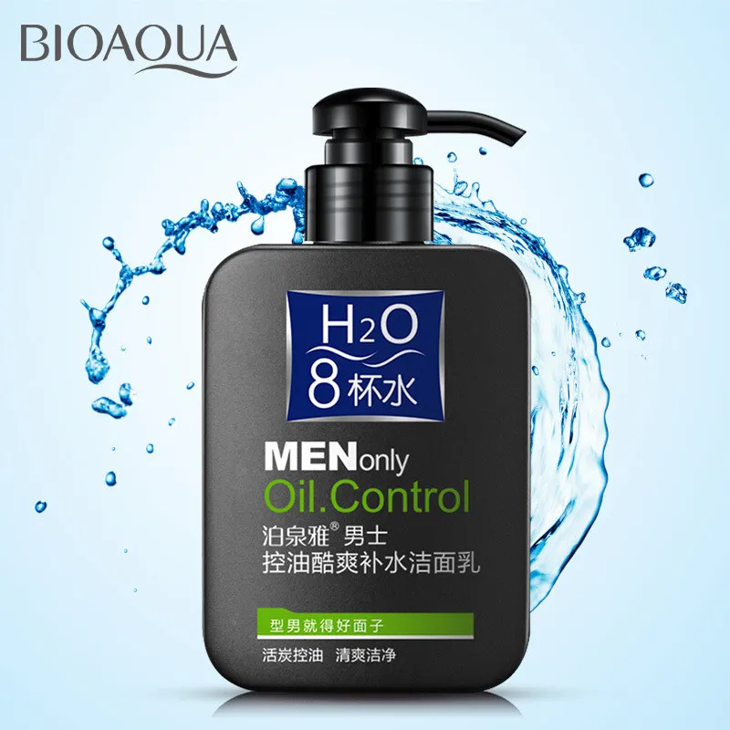 BIOAQUA men skin care detoxifying Amino Acid Gentle facial cleanser detox face wash for oily skin men cleanser