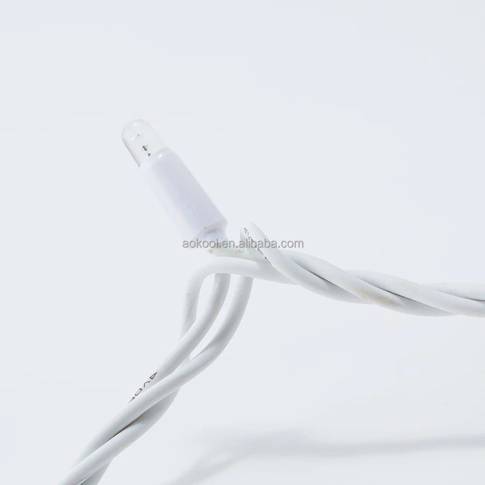 220V 10M 100 White LED Durable Rubber Cable LED Garland light for Outdoor Waterproof