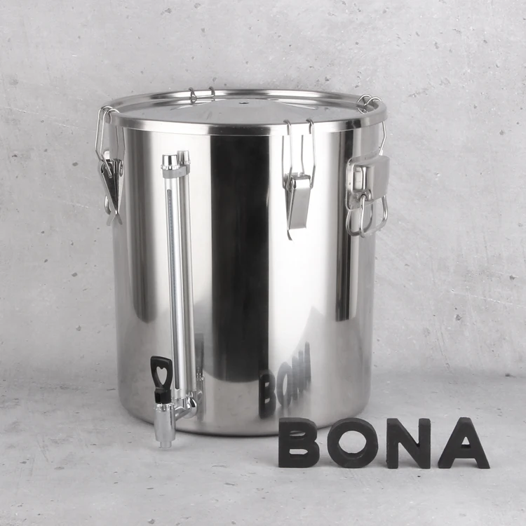 Stainless Steel Commercial Large Airtight Container Beer Barrel Pot With Seal Lid
