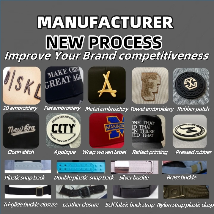 6 Panel Wholesale Custom Embroidery Sports Flat Peaked Baseball Snap-Back Cap