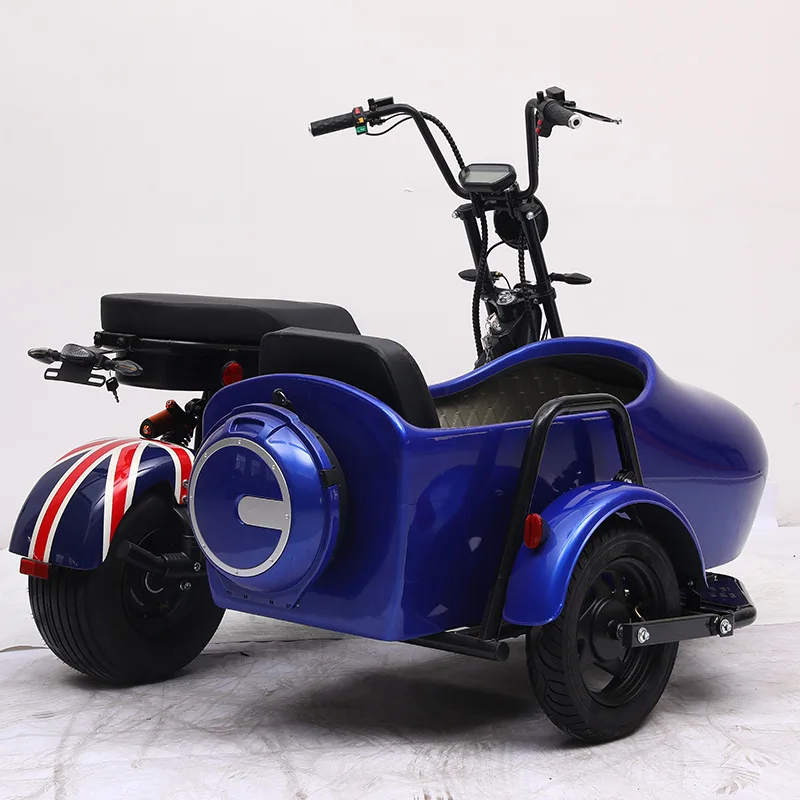Australia/USA Warehouse Sidecar Hot Sale 60V 4000W Green Power Motor Ebike Electric Bike Sidecar for Two or Three Adults