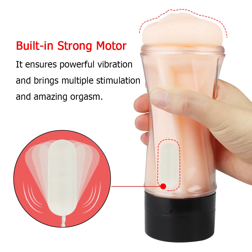 Реалистичные электрические регулируемые частоты сильный двигатель Вагина киска секс-игрушки для мужчин мастурбация