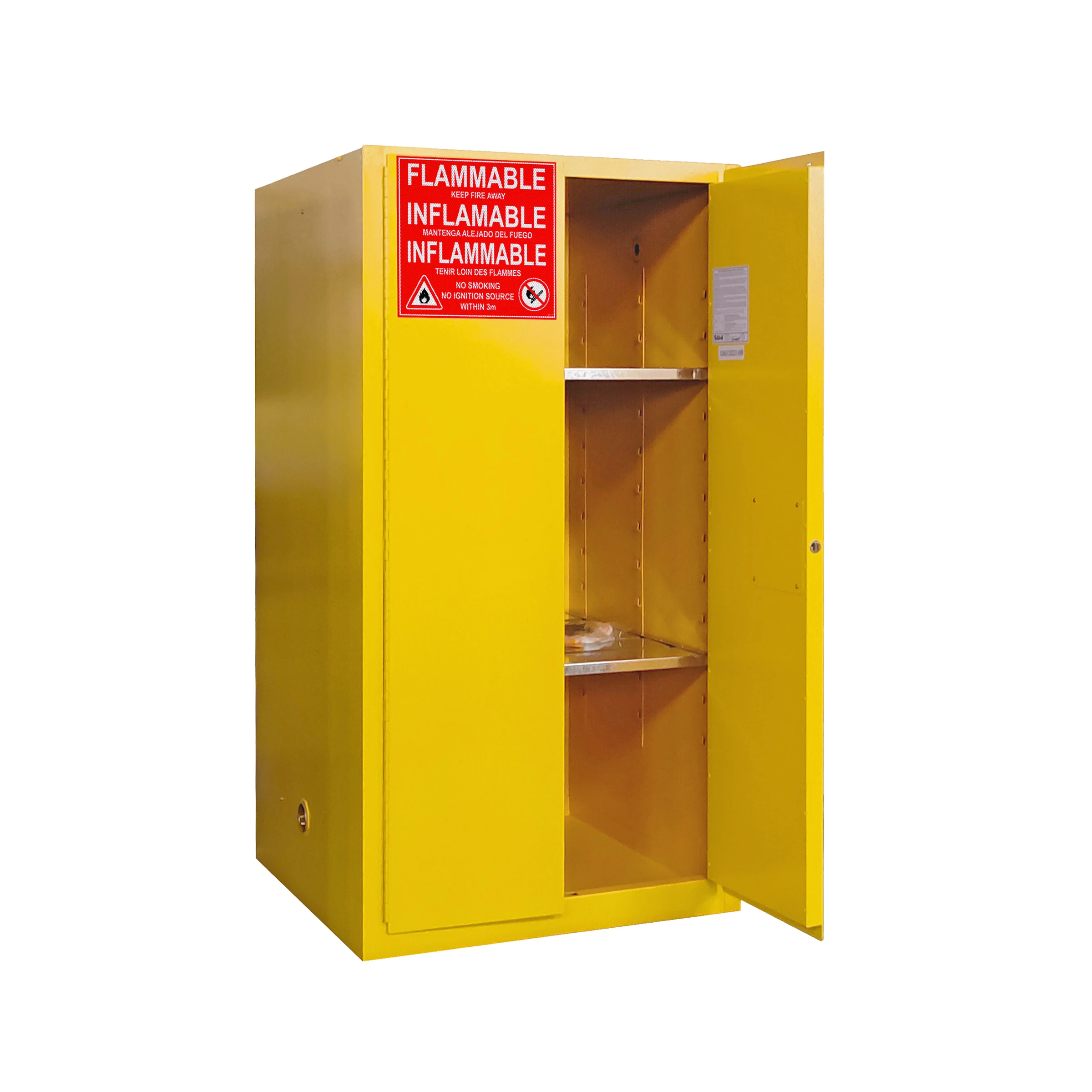 SAI-U Factory Supplies Yellow Fireproof Safety Cabinet with Double Doors Emergency Equipment Cabinet SC0060Y