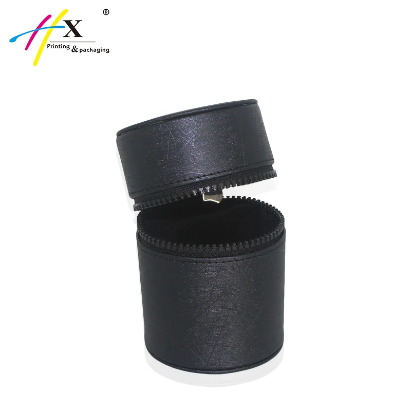 
Special PVC watch packaging round box with zipper 