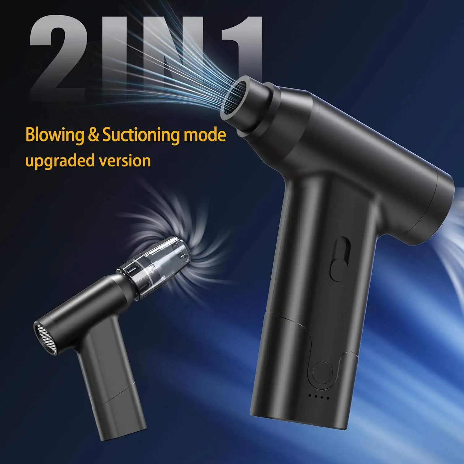 Mini Powerful Compressed Air Duster Turbo Jet Blower Electric Cordless Jet Fan 110000rpm Mini Jet Blower for Cleaning PC Dust