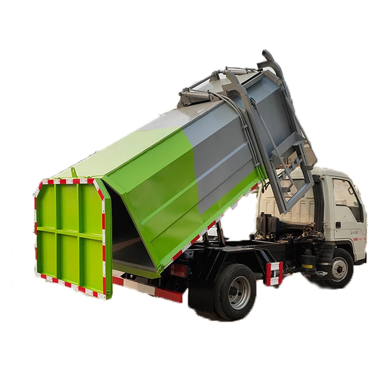 Side-mounted Six Wheel Heavy Garbage Truck Diesel Fuel Garbage Transport Truck Large Capacity