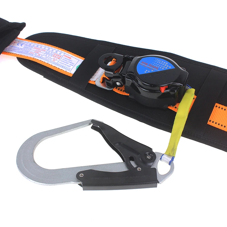 High Quality Body Belt Fall Protection Speed Differential Device Waist Safety Lanyard Harness