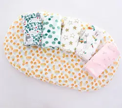 Super Soft Baby Bedding Cot Oval Bed Sheet Design Organic Muslin Babi Crib Fit Sheet