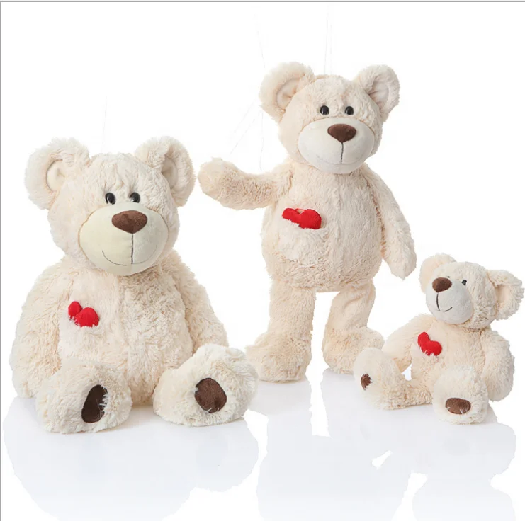 Hot sale EN71certificated lovely Soft Big Plush Bear Teddy Bear with heart in its pocket