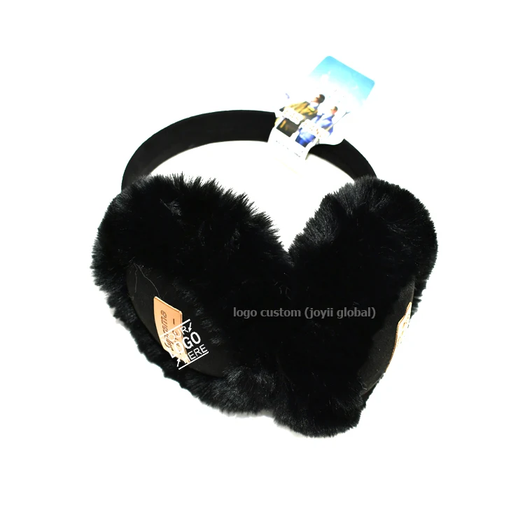 Оптовая продажа, Модный логотип на заказ, рекламные подарки, женские милые розовые плюшевые зимние теплые наушники, наушники