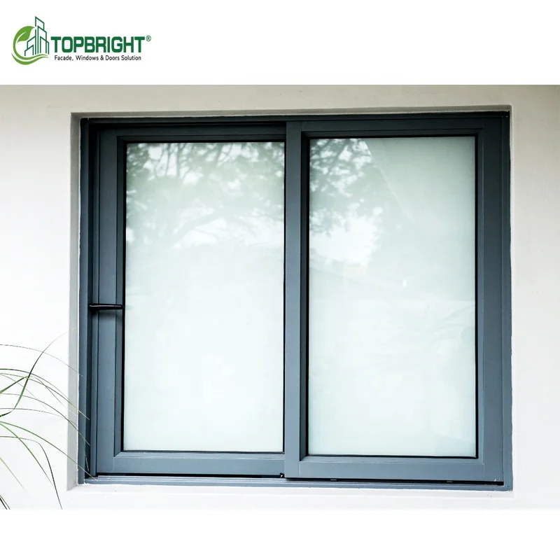 Hurricane 3 panel double sliding windows msquito net aluminum alloy doors and windows