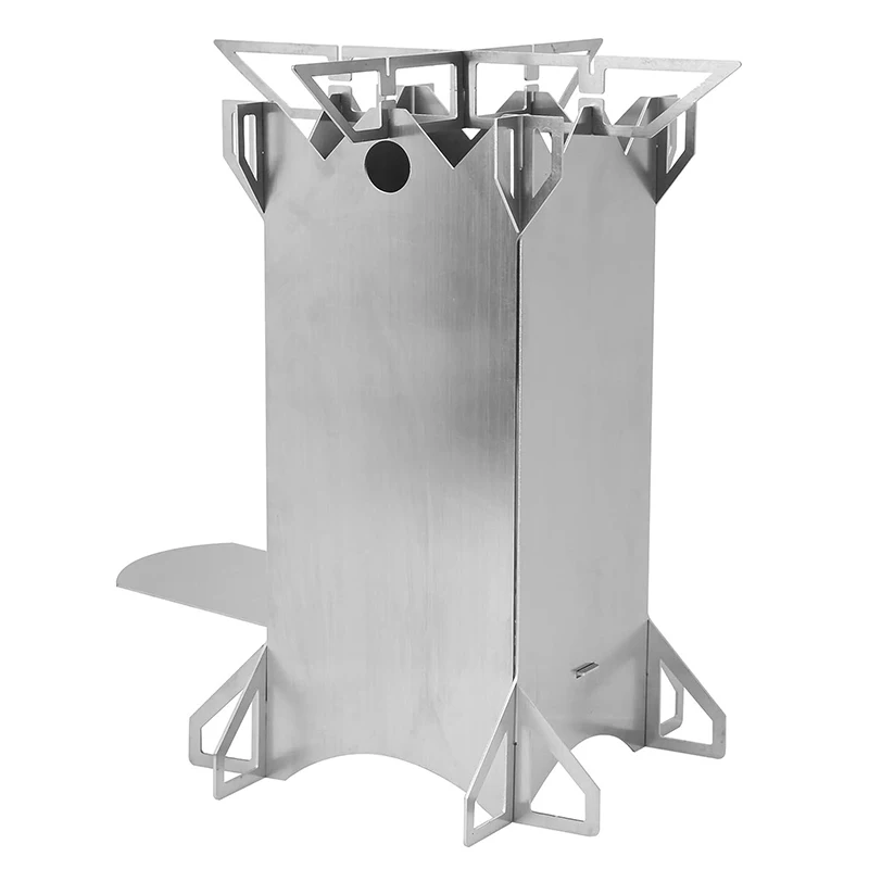 Outdoor hiking portable stove Multi Fuel Wood Burning Pellet detachable stainless steel rocket stove heater