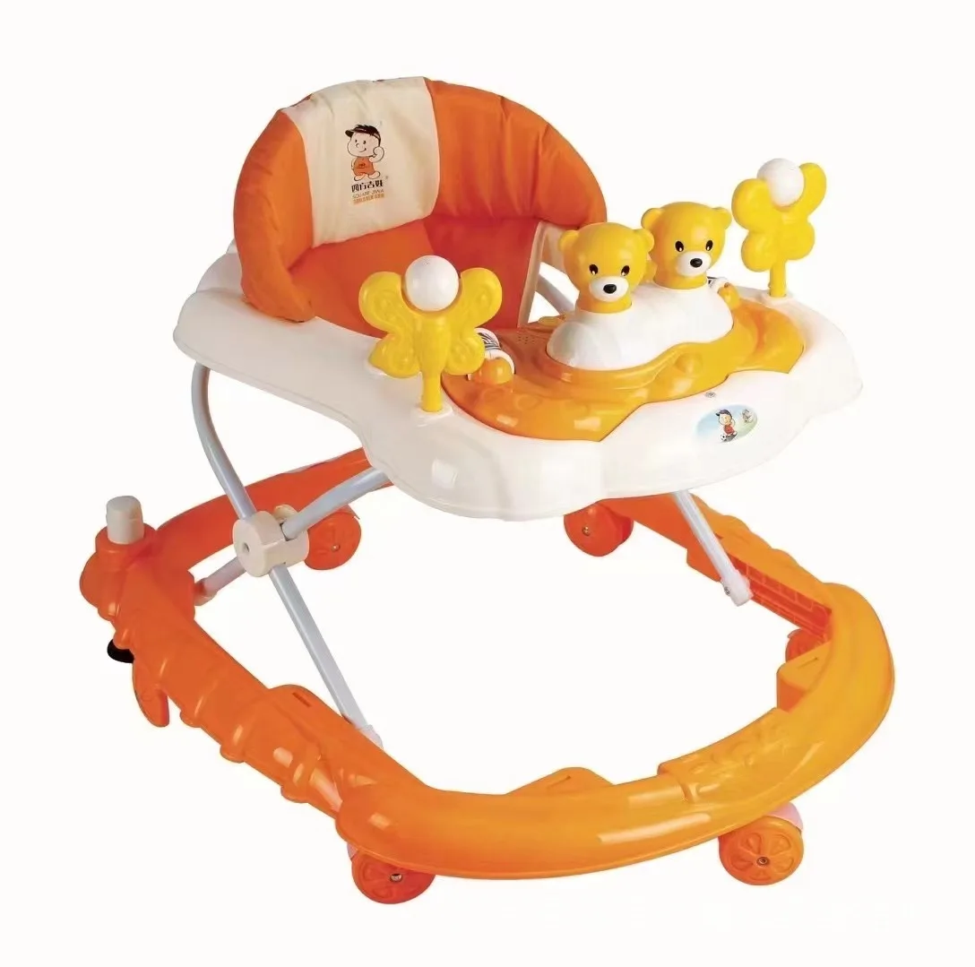 Factory cheap  baby walker with music anti-rollover anti-O-shaped legs