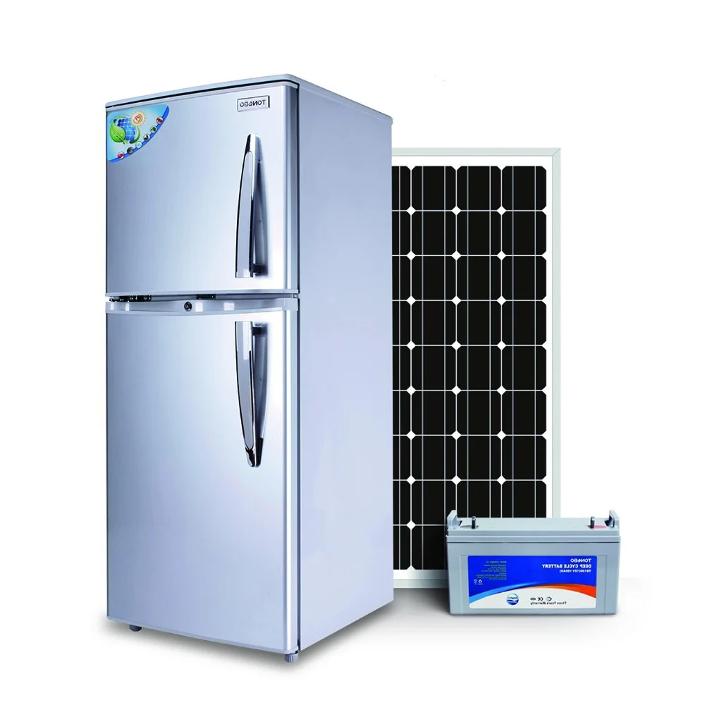 2022 Upgrade TONGBO TBR-180 Home Double Door Solar Refrigerator DC Smart Refrigerator