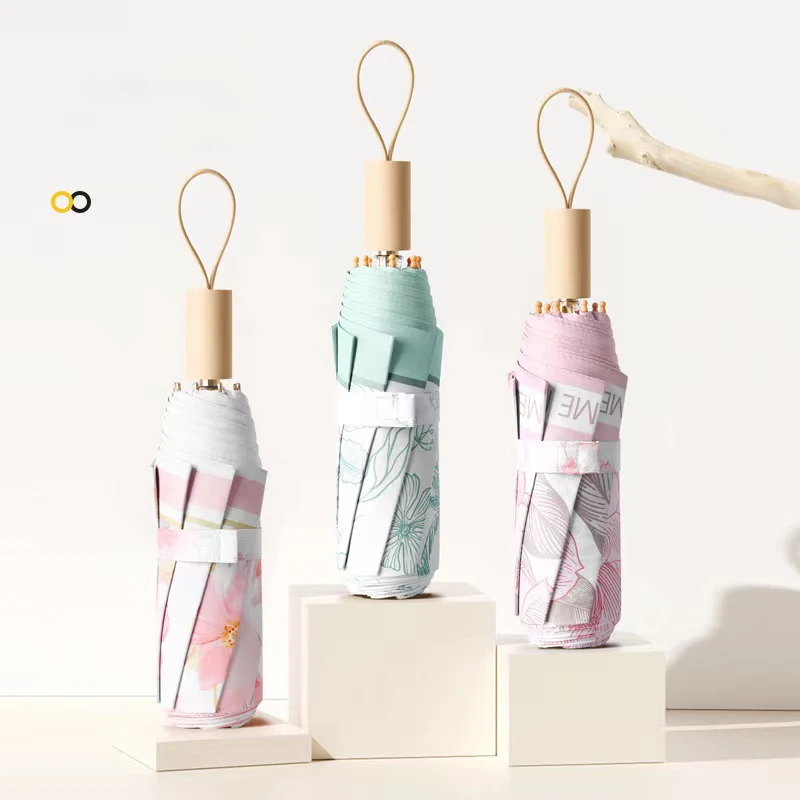 New Design Creative Three-folding Anti Uv Protection Sun And Rain Windproof Automatic Gift Umbrella For Adults