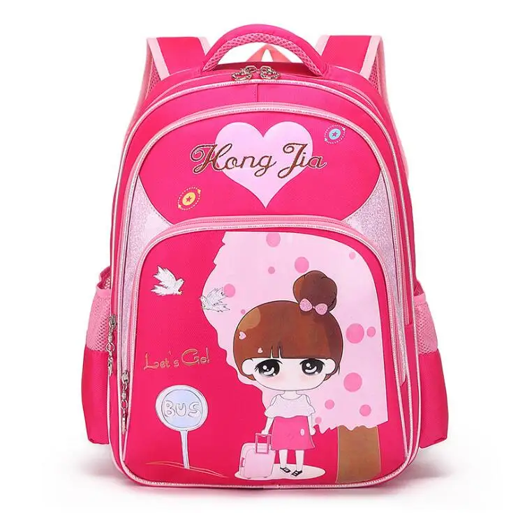 Custom LOGO Student Kids Back to School Backpack Set Kit Cute Pink Stationery Set