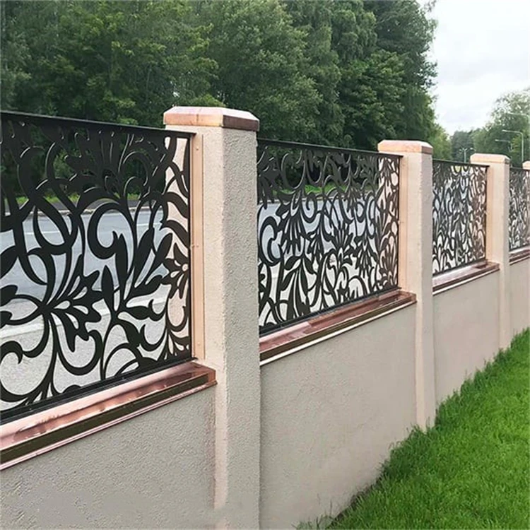 Customized Laser Cut garden fence Screen Perforated Metal Fence Garden Fence