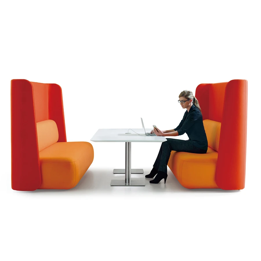 Hot Sell  High Back  Fabric Corner Sofa office pod / European Style beauty design office booth
