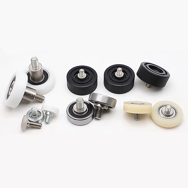 O.D 20mm 22m 25m 28mm 30mm 32mm 36mm 35mm 40mm 45mm 50mm Pom Plastic Roller Bearing Nylon Pulley Wheel Roller for Door Window