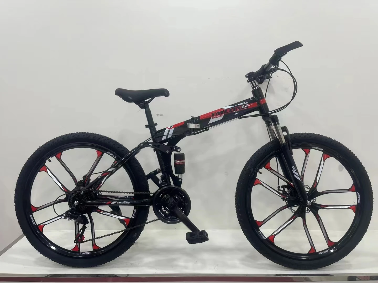 2024 Chinese Factory popular 26 inch folding bike bicycle foldable bike 21 speed mountain bike.
